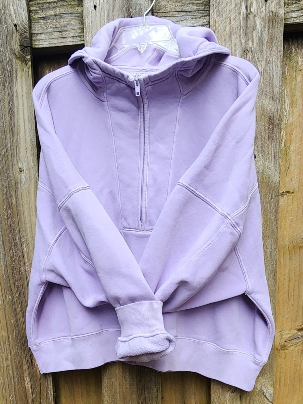 XXL Abercrombie lilac pullover hoodie quarter zip cropped - Picture 11 of 16